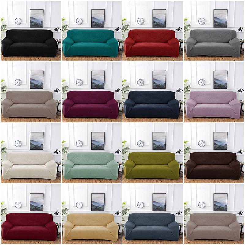 Luxurious Stretch Home Chair Sofa Cover In Solid Color For All Season Comfort