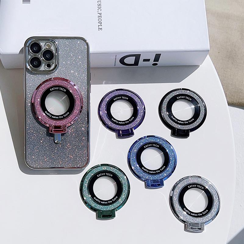 Luxury For Magsafe Magnetic Ring Bracket Stand Case For Iphone 15 Pro Max 14 13 12 S24 S23 Ultra Phone Holder Cover Accessories
