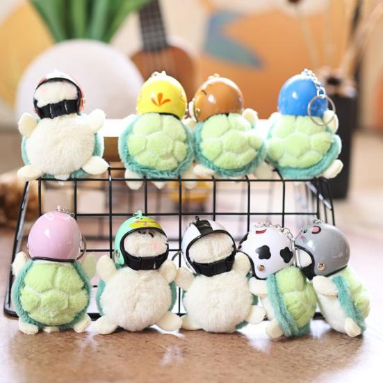 Doll Pendant Keychain Turtle Shape Plush Doll Key Holder Easy to Carry Lightweight Keychain Backpack Accessories