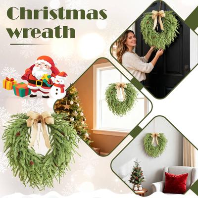 Christmas Wreath, Winter Wreath Garland, Wall Hanging Artificial Wreath, Front Door Wreath Xmas Wreath For Indoor Outdoor