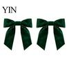 Christmas Tree Decorations 2Pcs Velvet Bows, Holiday Hanging Wall Decor for Wreath Topper, Wedding Backdrop, Bridal Shower, Birthday Party, Front Door