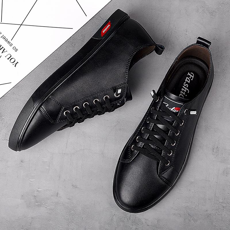 

Туфли из натуральной кожи мужские белые кроссовки весна осень легкие мужские повседневные дышащие нескользящие мягкие универсальные мужские туфли 44 чёрный