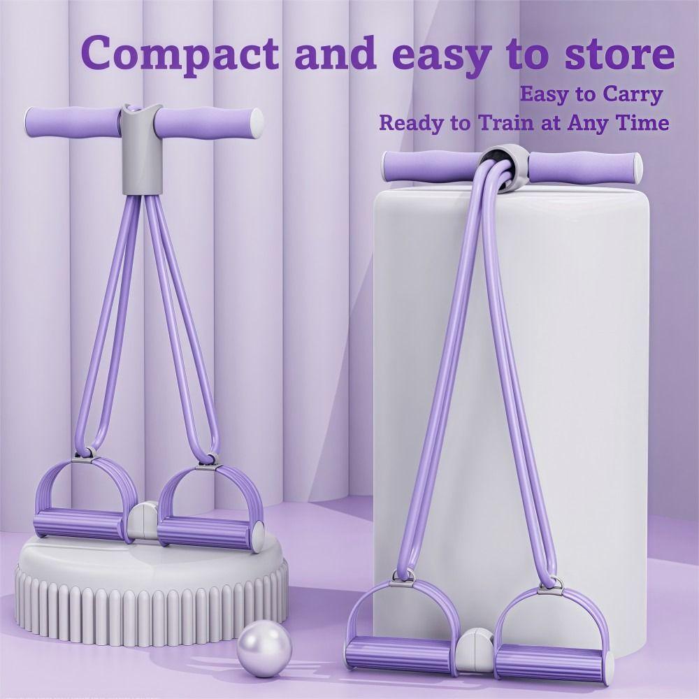 Multi-Function Resistance Bands with Handles Tummy Trainer New Tension Rope  Home Gym