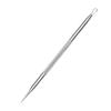 Stainless Steel Blackhead Remover Dual-Ended Acne Tool with Textured Head for Extracting Pimples and Comedones.