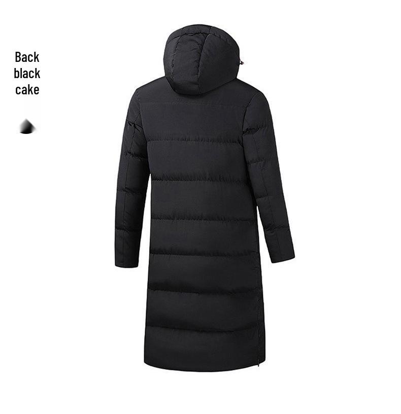 9868 Men's Mid-Length Plus Size Winter Down Cotton Jacket - Loose, Warm Casual Outerwear