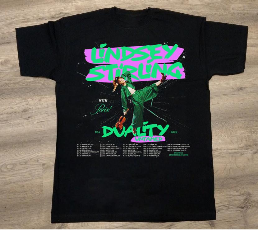 Heißes Lindsey Stirling Tour 2026 T-Shirt Baumwolle Vollgröße S-5XL GE605