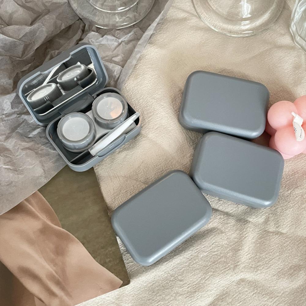 with Tweezers and Suction Stick Contact Lens Case Kit Contact Lens Case For Men and Women