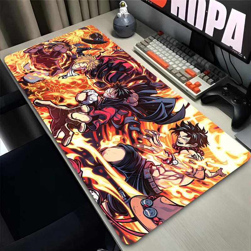 Hot Mouse Pad One Piece Luffys Gamer Extended Desk Mat Computer Keyboard Pad Japanese Anime Gaming Mousepad Non Slip Desk Decor