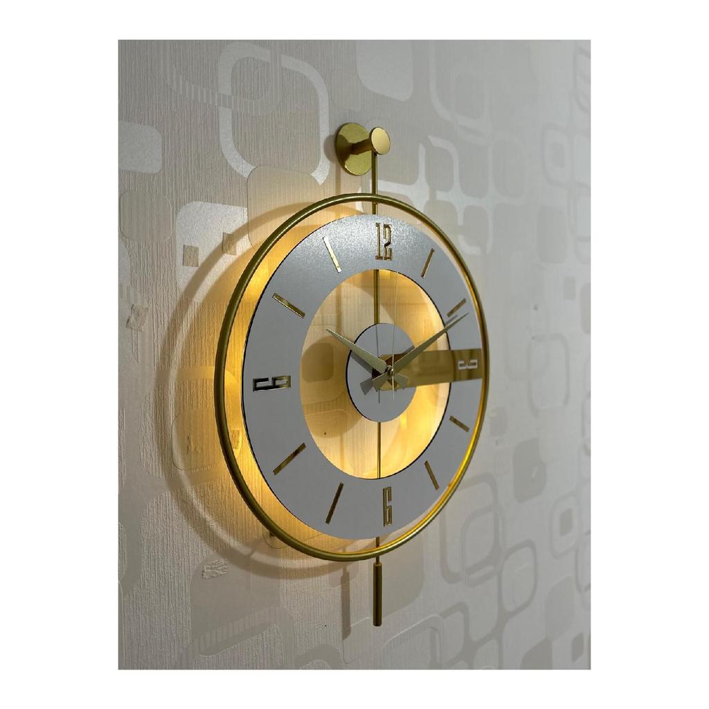 Metall Glas Wanduhr Beleuchtet Echtglas Wanduhr Modernes Design