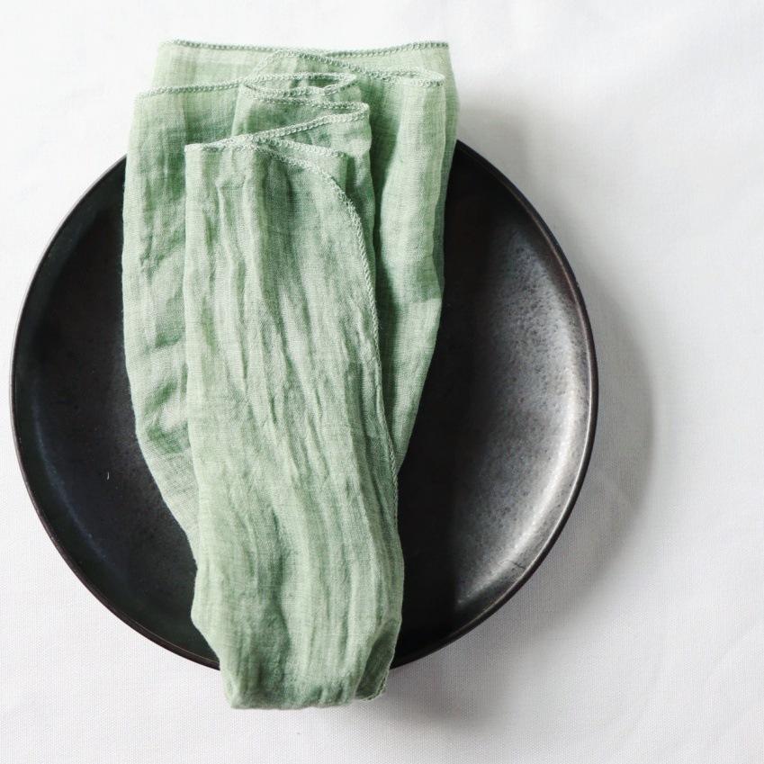 Polyester Cloth Napkins 18 X 18 Inches Cheesecloth Napkins Table Dinner Versatile Reusable for Dining Parties Wedding Decoration