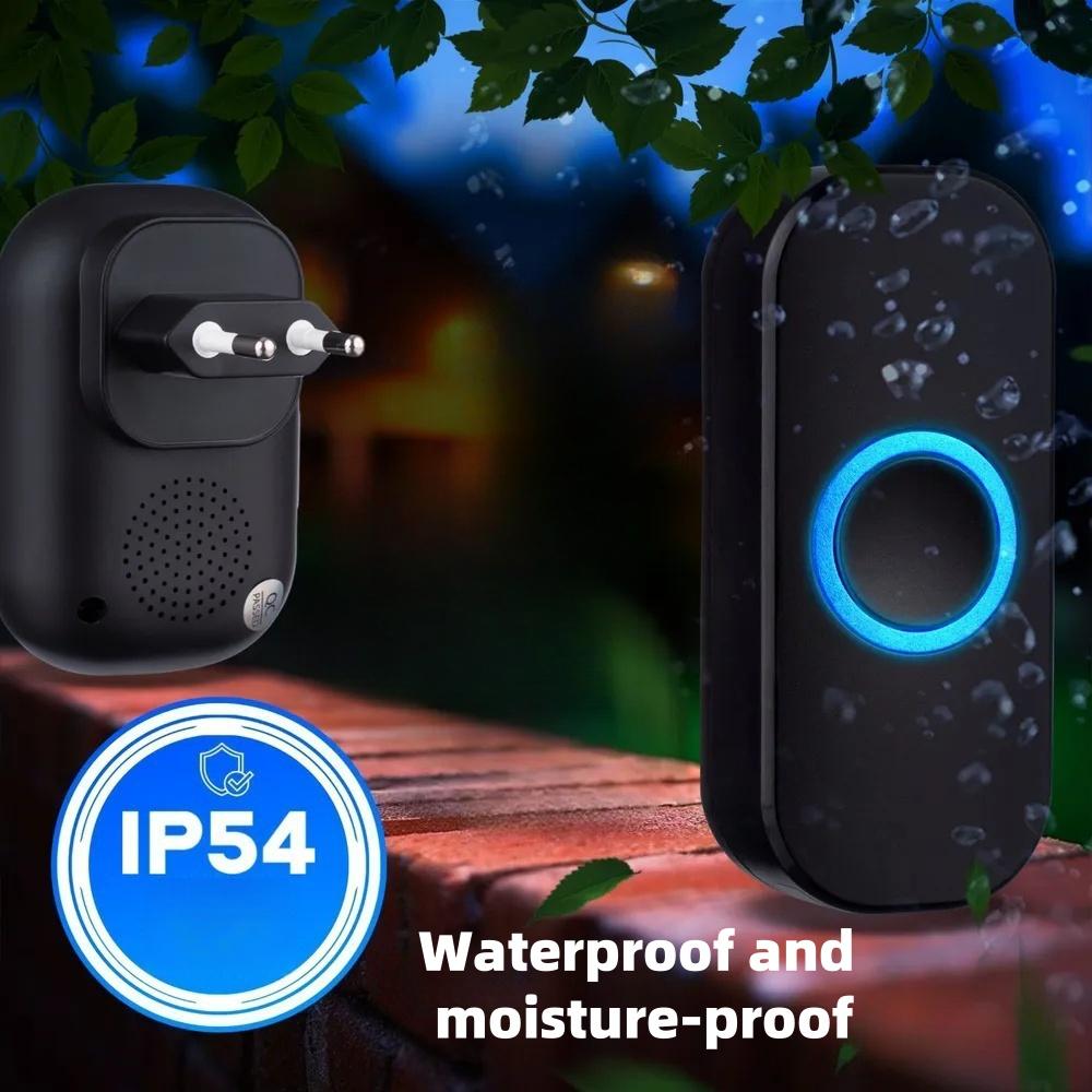 Wireless Doorbell Waterproof Welcome Chime Home Door Bell Intelligent Smart Alarm With Battery