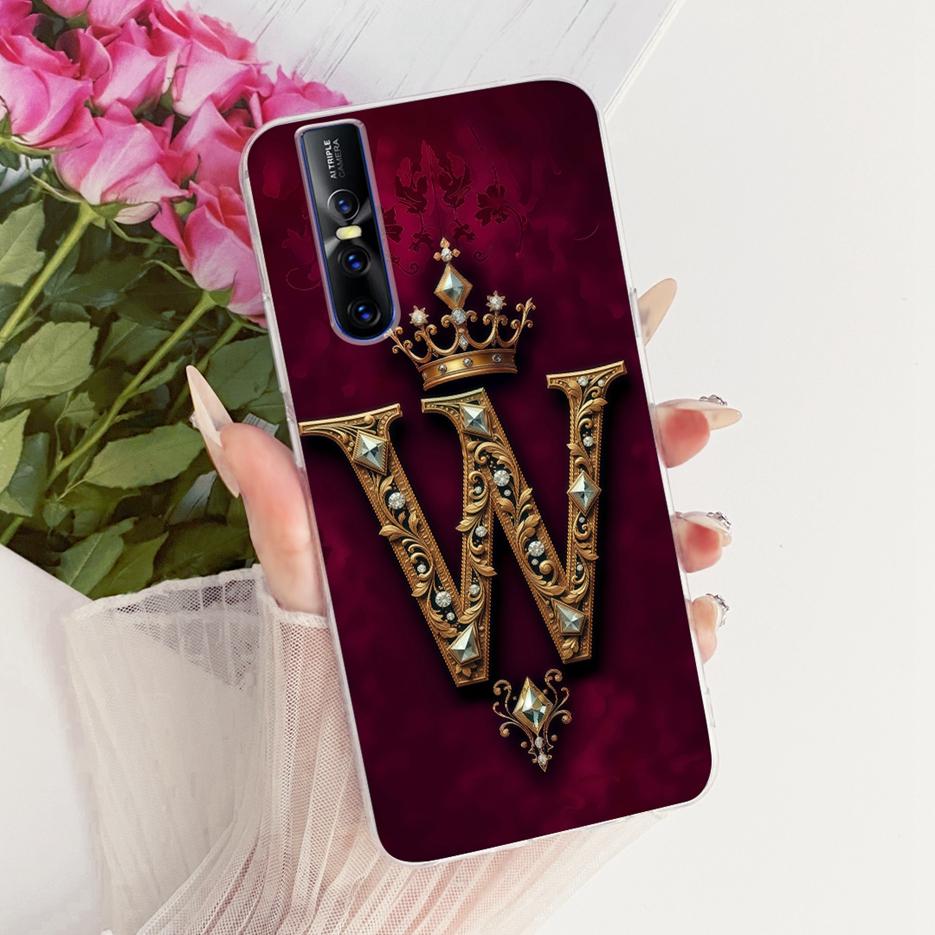 For Vivo V15 Pro Case 1818 Luxury Crown Letters Cover Soft Silicone Phone Case For Vivo V15 V 15 VivoV15 Pro V15Pro Fundas Coque