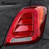 2PCS Real Hard Carbon Fiber Sticker For Fiat 500 Abarth 595 695 2017 2018 2019 2020 2025 2025 2025 Rear Tail Light Cover