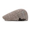 Plaid Cap Men's British Beret Retro Forward Hat Newsboy Hat