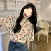 French Floral Shirt With Modale Fabric For Summer Casual Wear