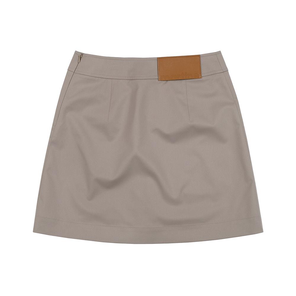 MARTINE GOLF Big Pocket A-Line Skirt_Beige
