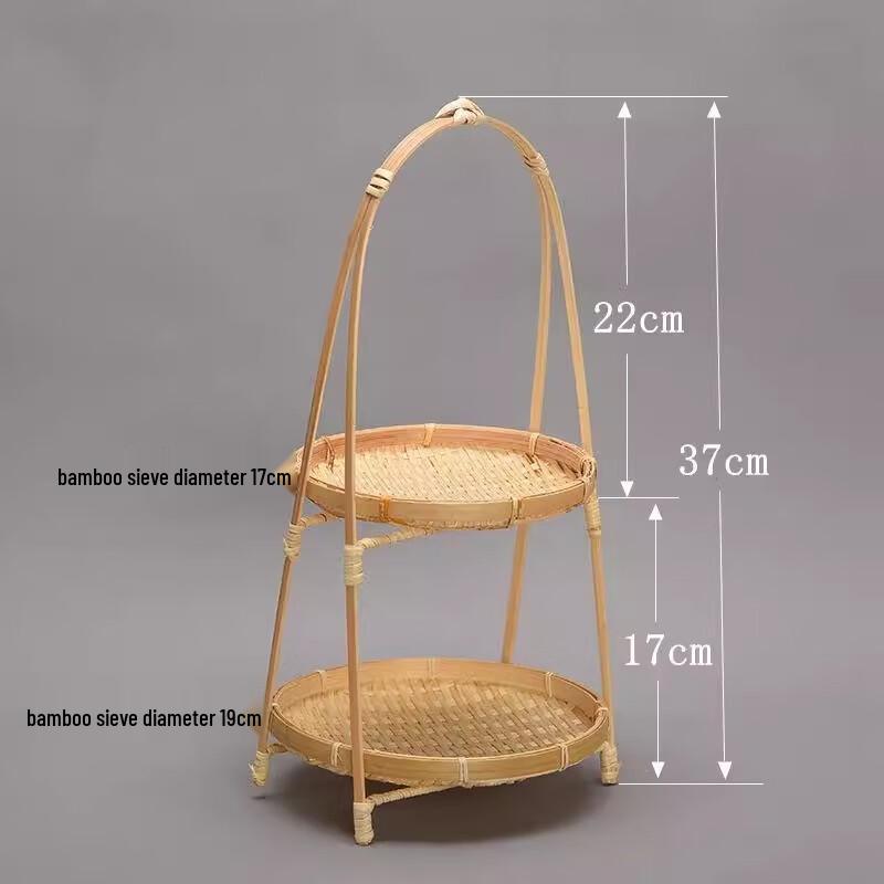 Bamboo Nine-Grid Snack Serving Tray