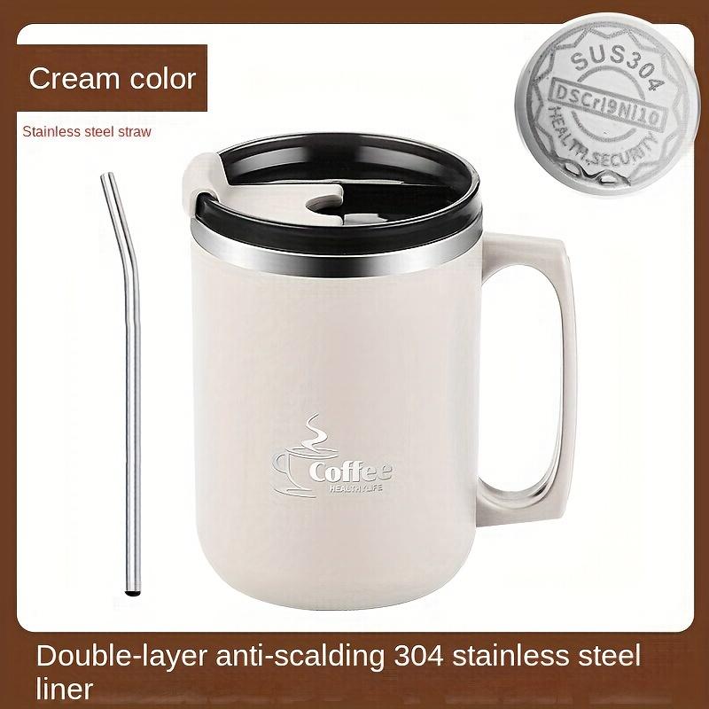 

Premium 304 Stainless Steel Tumbler with Straw, Leak-Proof&Portable, for Coffee Water Juice,Home School Office Use,Hot Sale 2026 белый