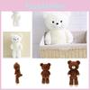 Soft And Cuddly Down Cotton Teddy Bear Plush Toy, Fox Fur Fabric, White And Brown, 46cm/36cm