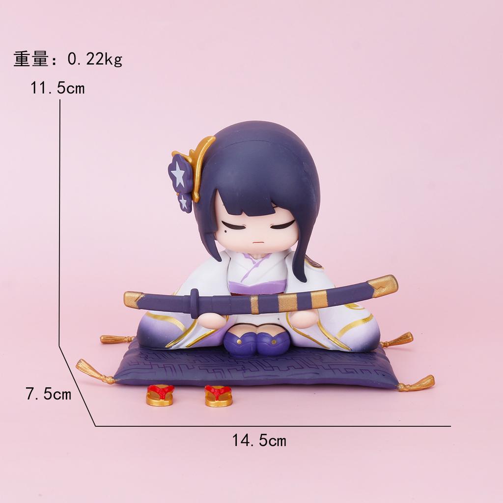 Genshin Impact Raiden Shogun Paimon Klee PVC Anime Figurine Set Collectible Toy For Fans Desk Home Decor Birthday Holidays Gift