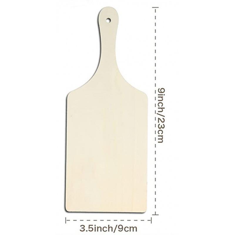 

Wooden Paddle Cutting Board With Handle For Kitchen Decor And Diy Craft Projects Square