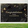 Graduate Themed Banner Customized Student Outdoor Garden Party Decorations Provided Portrait Photography Background Studio Props
