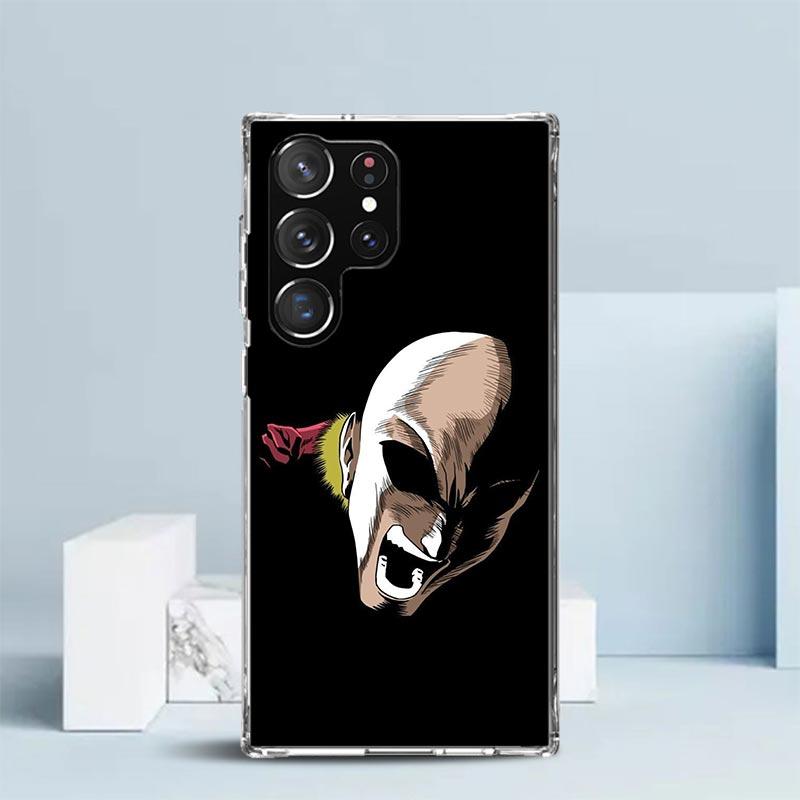 One P-Punch-Man Saitama King Soft Cover for Samsung Galaxy S25 Edge S26 S24 S23 Ultra Phone Case S22 S21 Plus S20 FE Print Patte