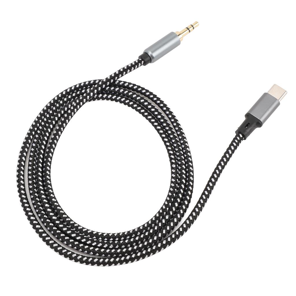 1m TYPE C To 3.5mm Sound Aux Jack Cable USB C To 3.5mm Cord for Jogging Driving Travels