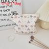 Cute Bear Makeup Bag With Floral Pattern And Polyester Material For Travel Storage