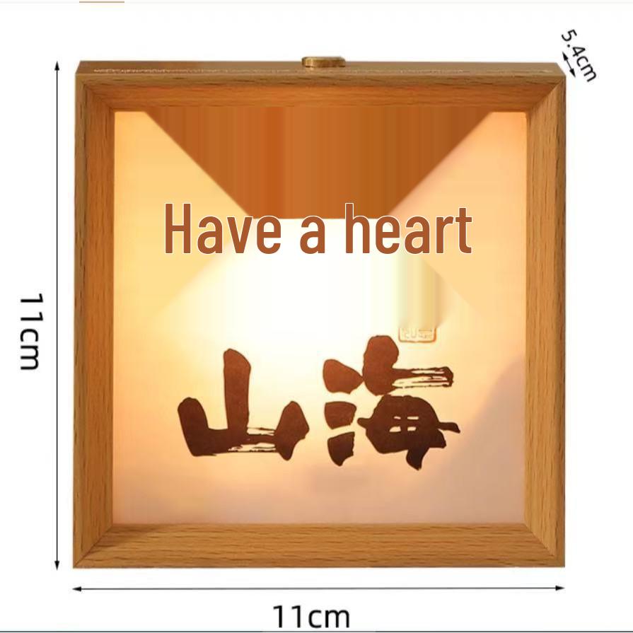 Creative LED Calligraphy Picture Frame: Tabletop Night Light & Bedside Lamp, DIY Birthday Gift