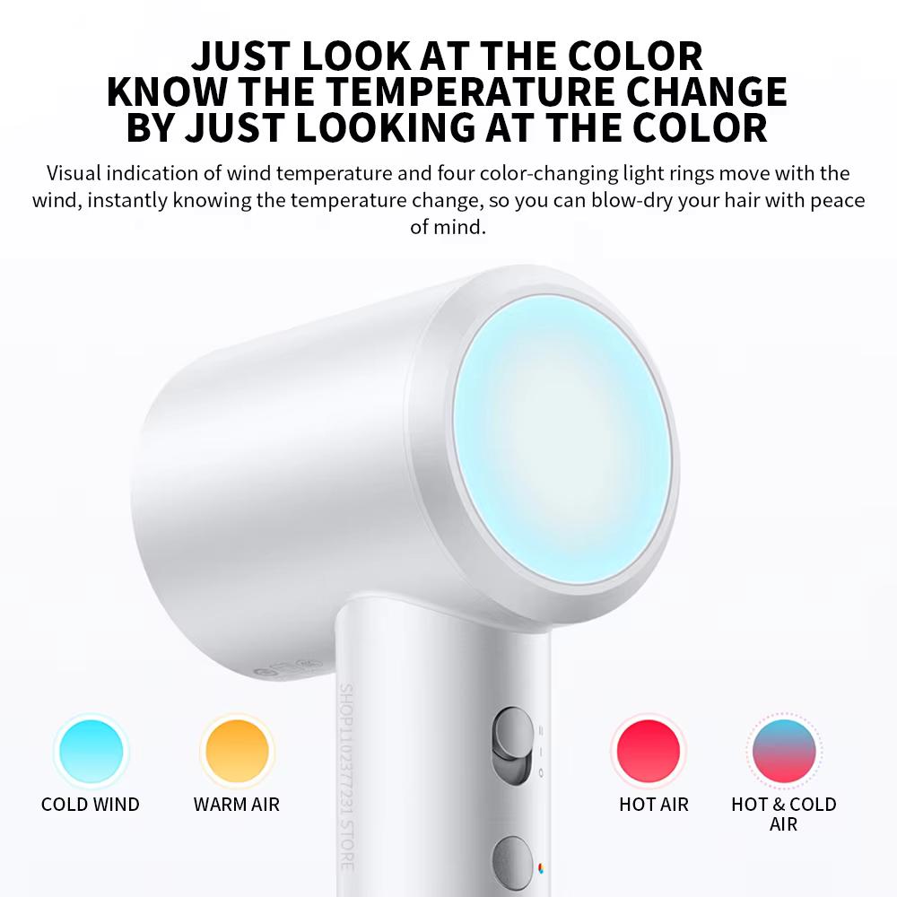 Mijia High Speed Hair Dryer H501, 2 Mins Fast Drying, Low Noise Anti-Entanglement Hair Dryer ,Professional Hair Care