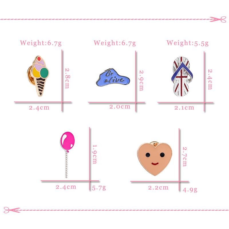 Cute Cartoon Brooches Women Enamel Pins Slipper Balloon Ice Cream Icon Bag Hat Jackets Shirt Lapel Pin Men Badge Fashion Jewelry