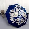 1pc Doves Flowers Automatic Open 8-Rib Windproof Umbrella, Travel & Commuting, Suitable for All Seasons