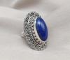 Lapis Lazuli Sterling Silver Ring: Handmade Ethnic Boho Jewelry