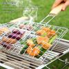 Antihaft-Grillnetz, faltbares Grillnetz, tragbares Grillkorbnetz, Fischfleisch-Hamburgernetz, Camping-Picknick-Werkzeug