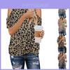Camiseta Elegante Feminina com Estampa de Leopardo e Design Cold Shoulder Perfeita Para Usar no Verão