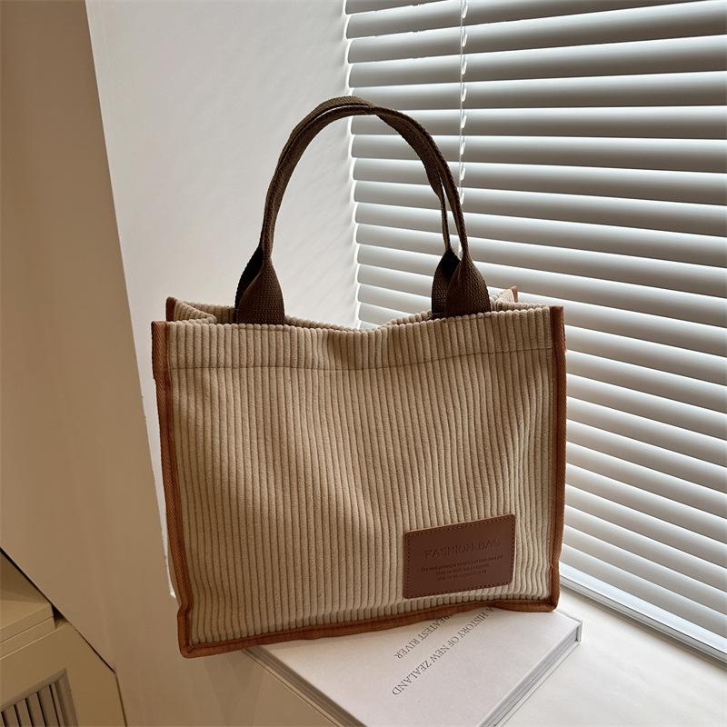 

This year s popular fashion 2025 new large-capacity fashion corduroy commuter versatile shoulder handbag tote bag хаки