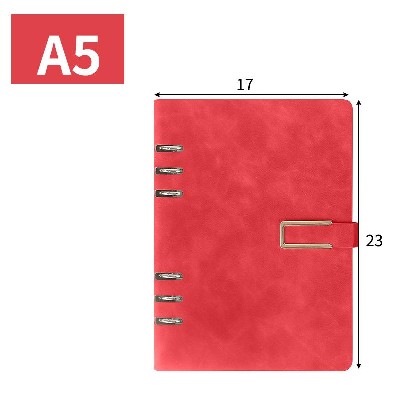 A5 Binder Pu Leather Notebook Business Stationery Gift Set Office Customized Logo Journal Notebooks for Students