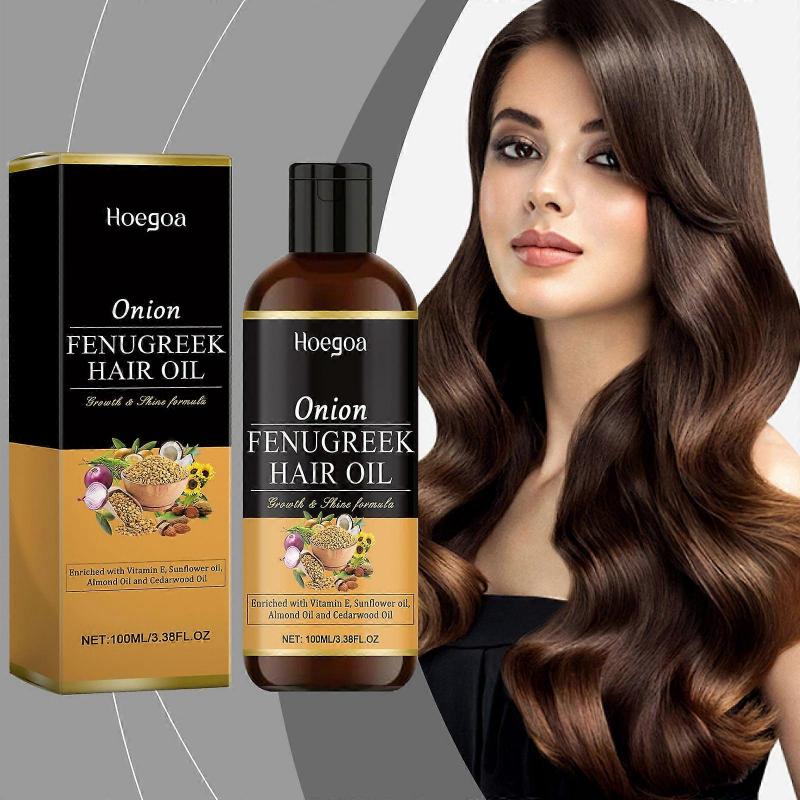 Hoegoa Onion Hair Care Essential Oil Hair Moisturizing Care Gloss Smooth Hair Essential Oil