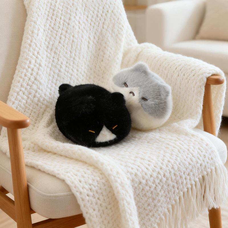 Cute Cat Squeeze Plush Toy - Small Desk Companion for Office, Cartoon Girl Gift