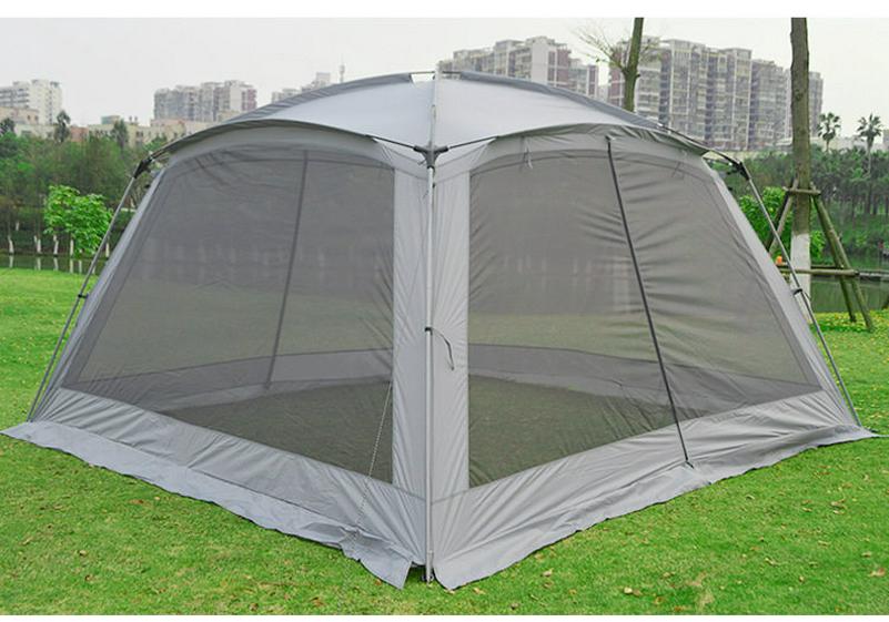 3.65m Foldable Outdoor Camping Gazebo: Sunshade, BBQ, Beach & Leisure Tent