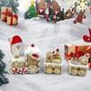 Xmas Train Three Part Resin Creative Cute Fade Resistant Xmas Train Figurine for Decoration