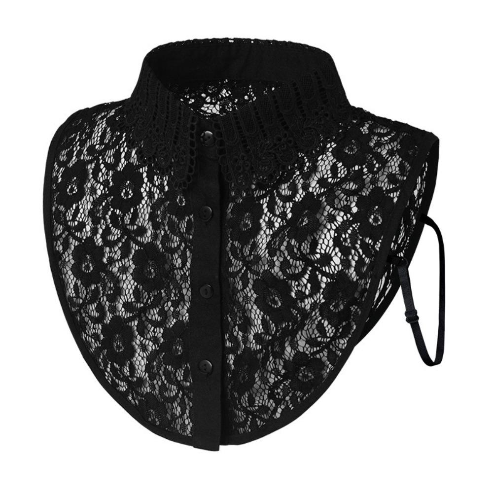 Detachable False Collar White Black Lapel Half Shirt Clothes Accessory Shawl Wrap  Women Girls