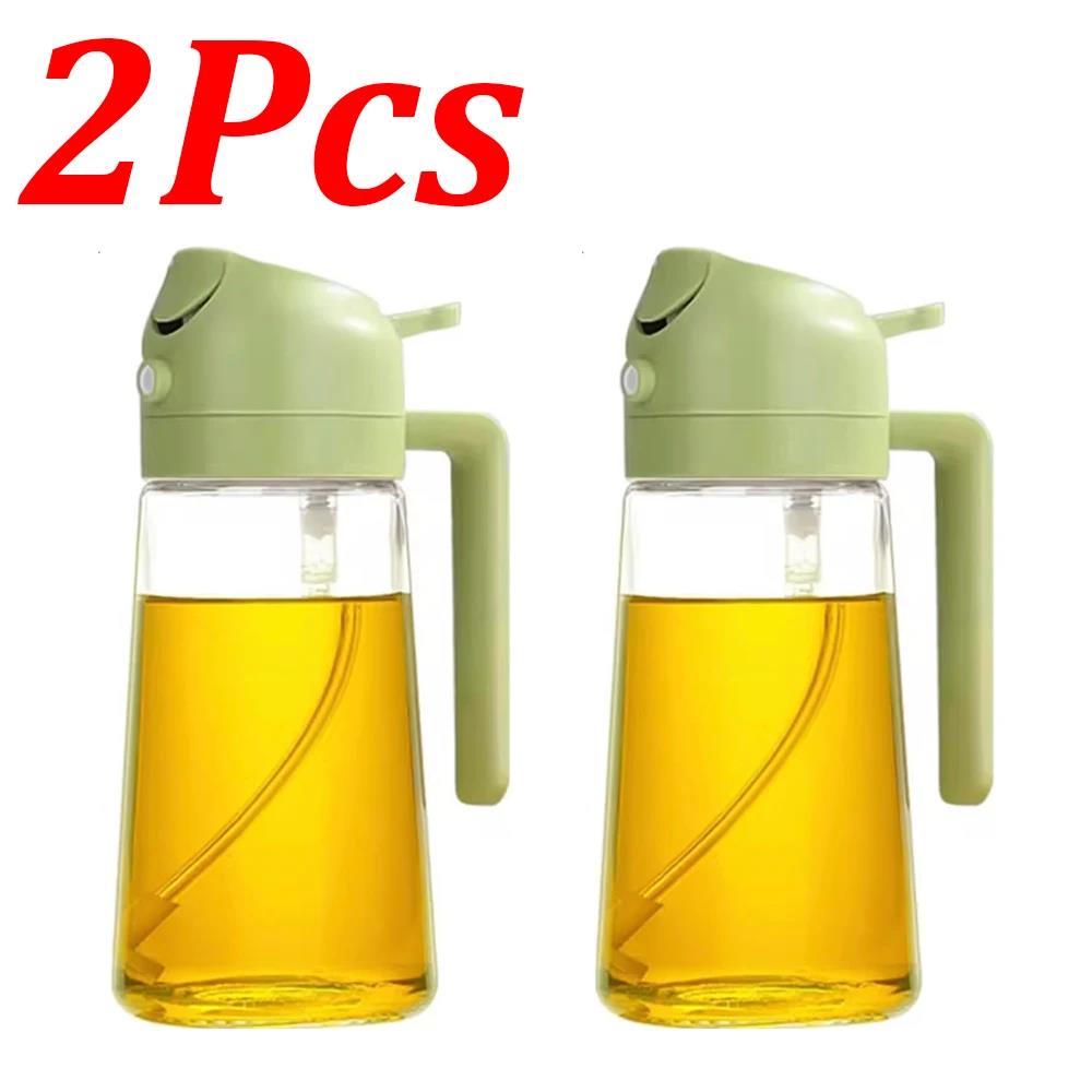 1-4Pcs 2in1 500ml Plastic Spray Oil Sprayer Cooking Oil Sprayer BBQ Picnic Kitchen Tools BBQ Cooking Oil Dispenser 4