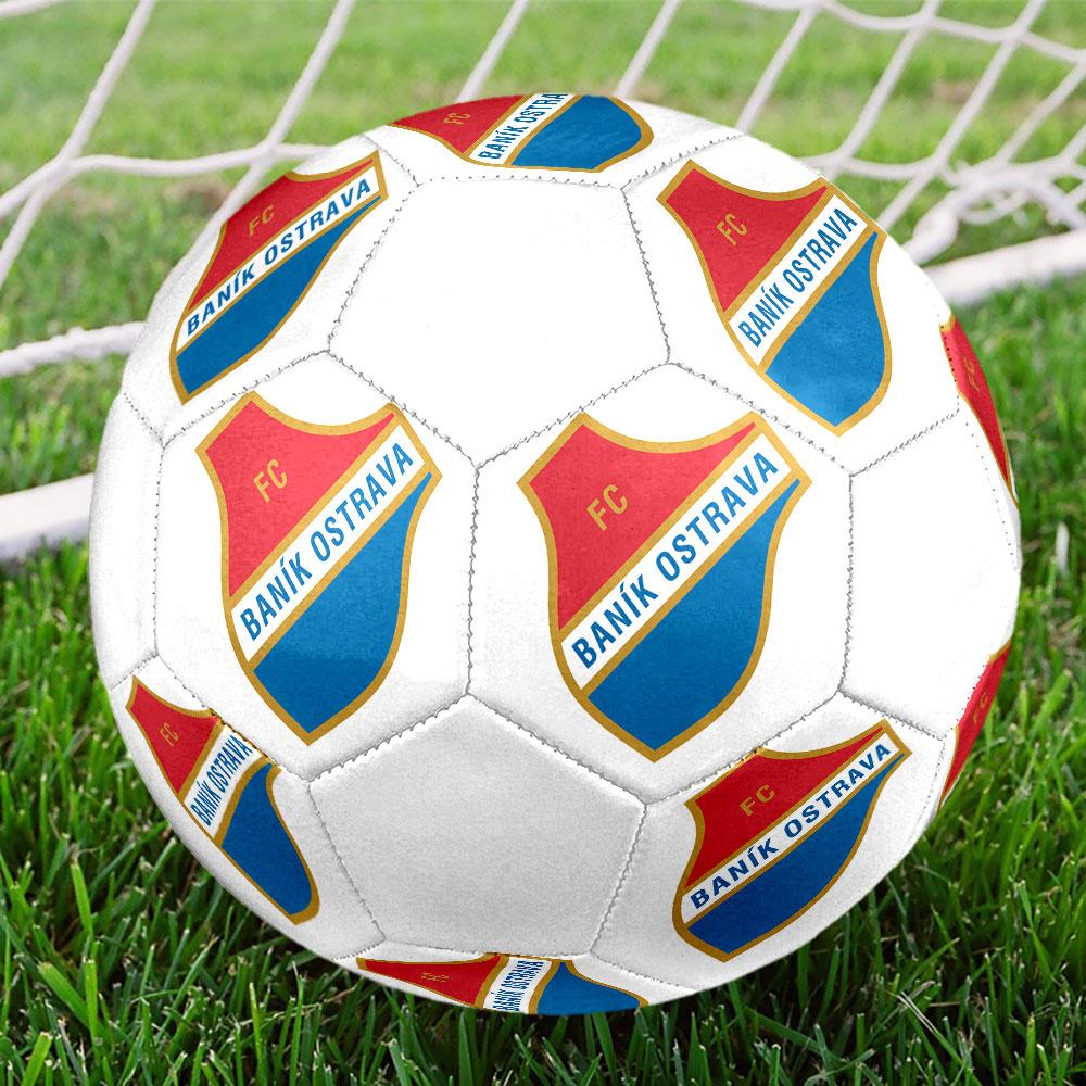 Banik Ostrava FC Size 5 Soccer Ball, Machine-Stitched PVC, Durable & High Bounce, All Ages Fit, Fan Merchandise, Matches & Outdoor Use.