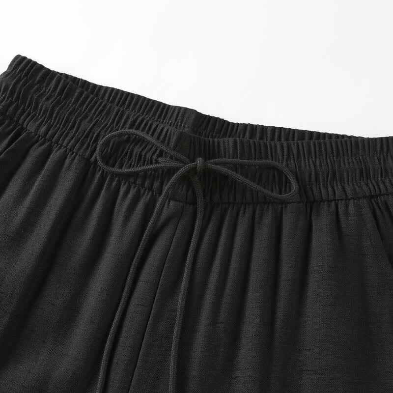 La Chapelle Women's Linen Blend Straight Leg Casual Pants