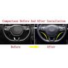 A42M-Car Steering Wheel Cover Carbon Fiber Steering Wheel Decorative Frame For Golf 7 MK7 POLO- 2014-2016 MK6 2017