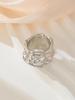 European & American Geometric Pleated Adjustable Retro Ring – Women's Trendy Hip Hop Punk Index Finger Ring