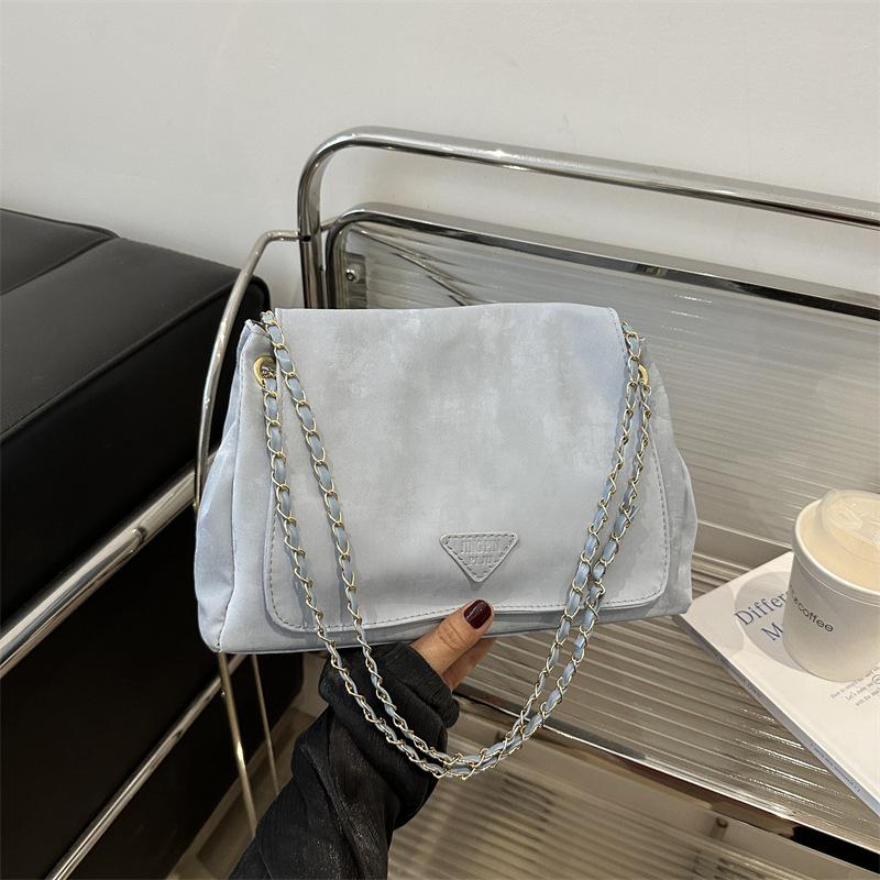 

Повседневная женская сумка, новая модная корейская версия, простая, большая вместимость, модная, однотонная, одно плечевая сумка через плечо