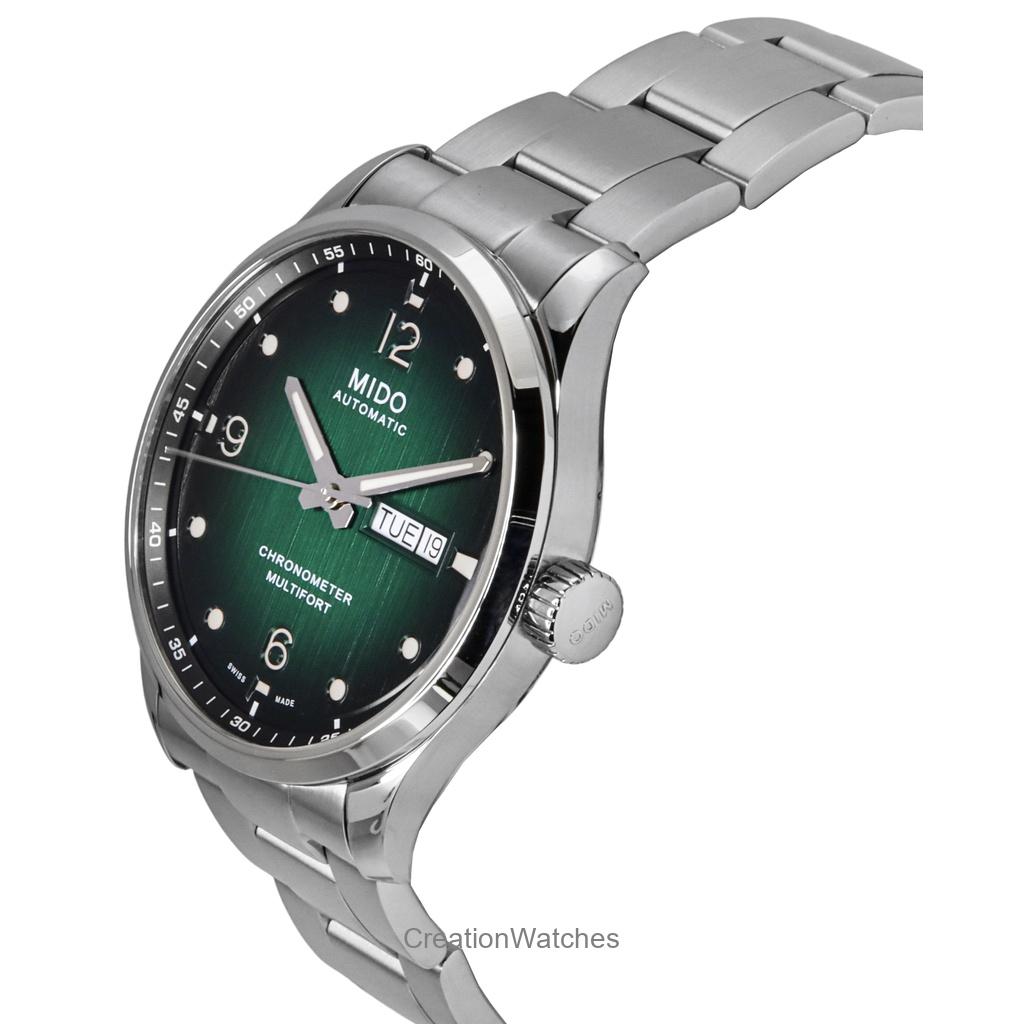 Mido Multifort M Chronometer Edelstahl Grünes Zifferblatt Automatik M038.431.11.097.00 100M Herrenuhr